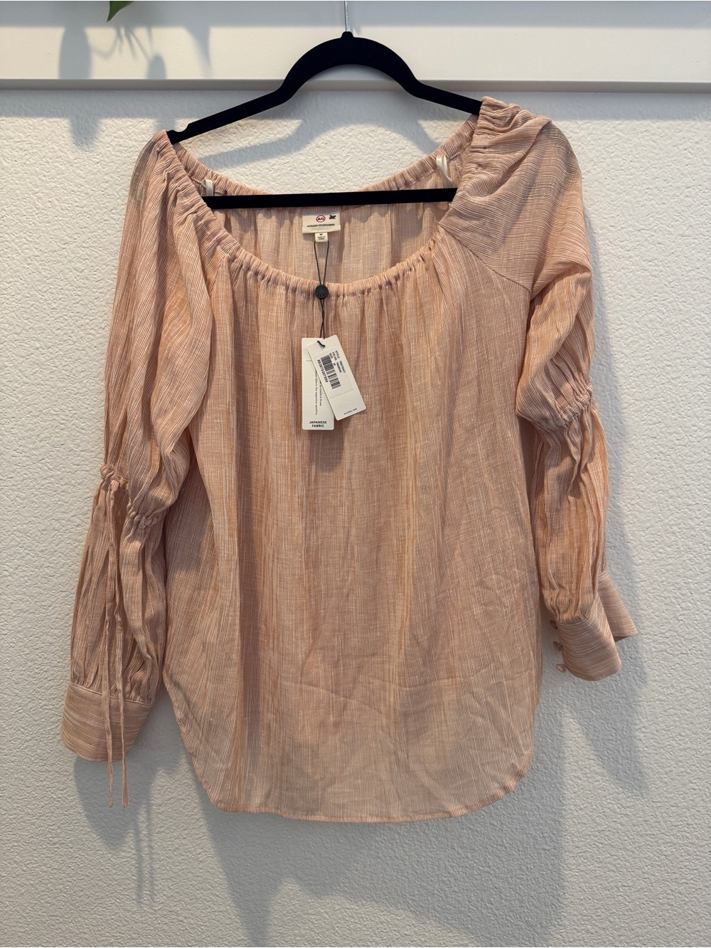 AG off the shoulder long sleeve flowy top